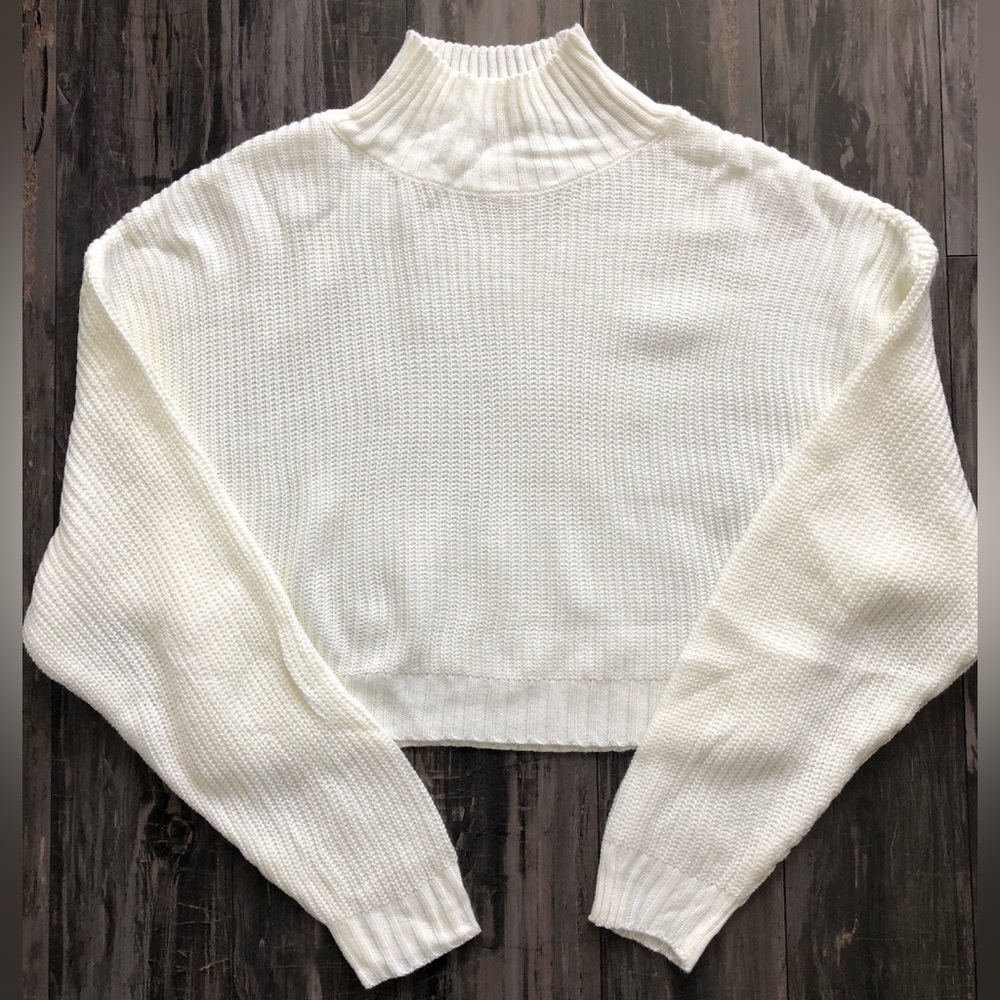 Cropped turtleneck sweater